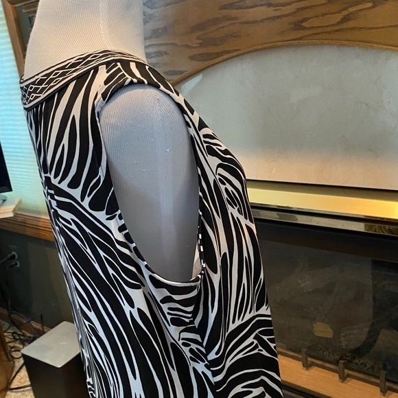 Dana Buchman Black and White Dress‎ Size: Large - Picture 3 of 8